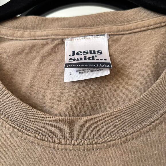 Vintage Y2K Jesus Said Take a Hike T-Shirt 2004 Large Y2K - Picture 4 of 7